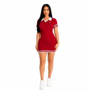 Vestido de mujer rojo Nike miniatura 2